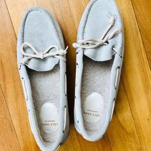 COLE HAAN Sherpa Suede Driving Loafer Moccasin